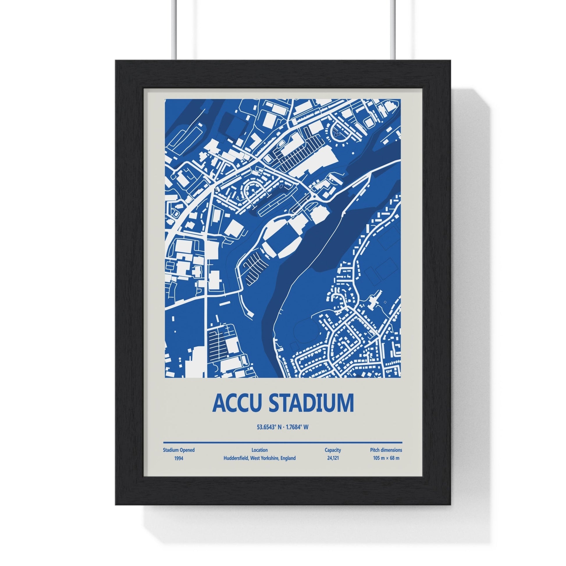 Framed Accu Stadium map poster