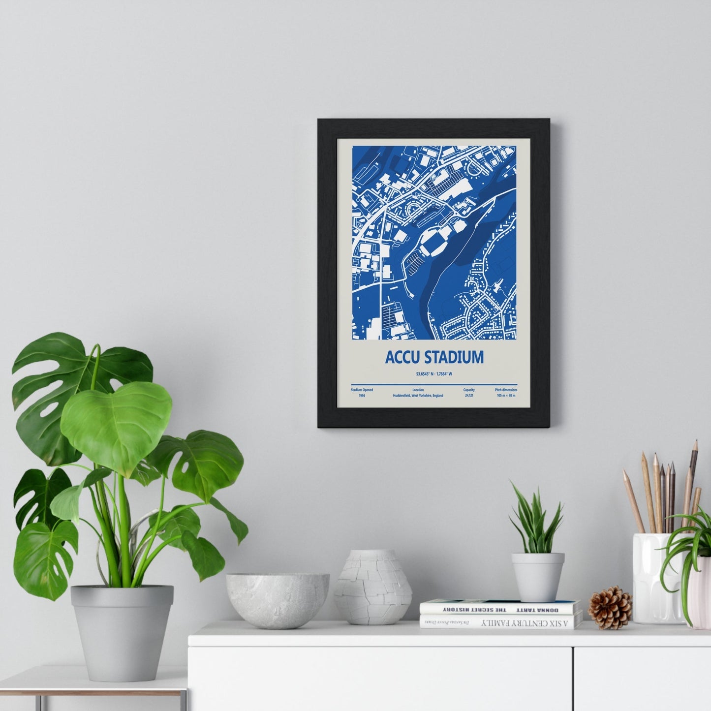 Framed Accu Stadium map print