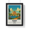 Framed Adana travel poster
