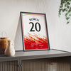 West Ham Conference League Final Bowen 20 third kit framed lifestyle mockup