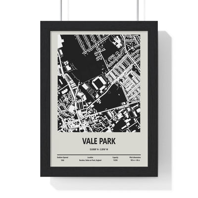 Vale Park stadium map print Port Vale FC