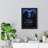 Adrian Lewis World Darts Final 2011 Darts Poster - Nine-Darter v Anderson Shirt Print framed on a living room wall