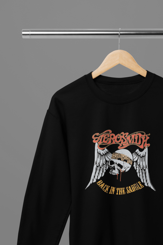 Aerosmith - Back In The Saddle T-Shirt/Sweatshirt - Poster Kingz - S - Sweatshirt - Black