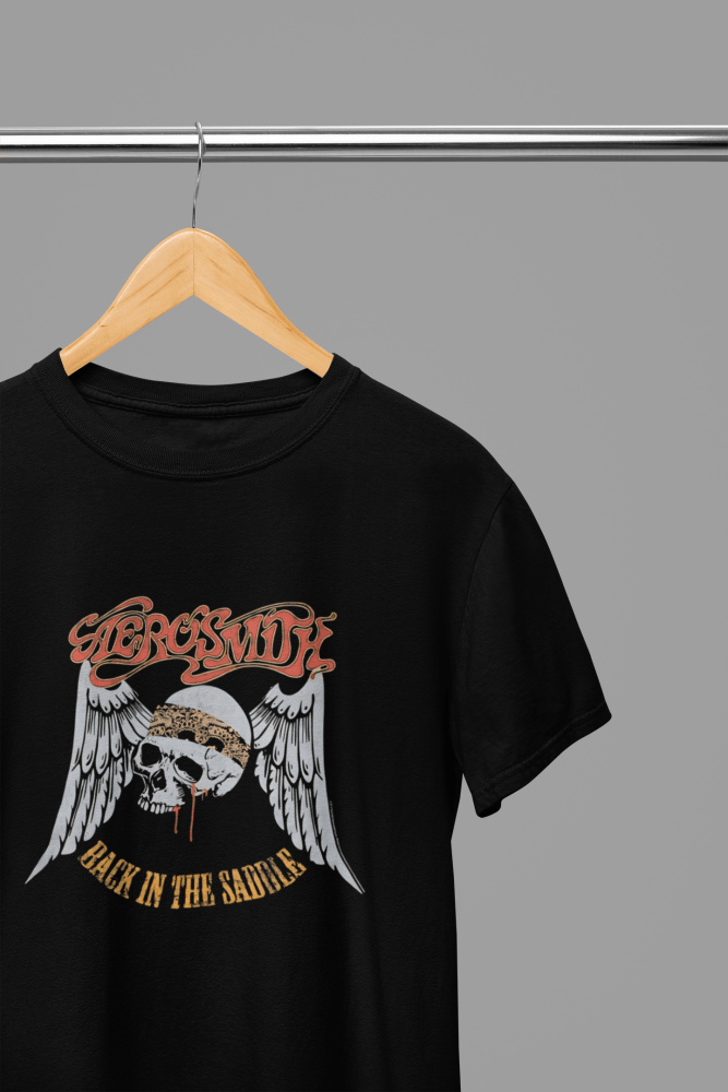 Aerosmith - Back In The Saddle T-Shirt/Sweatshirt - Poster Kingz - S - T-Shirt - Black