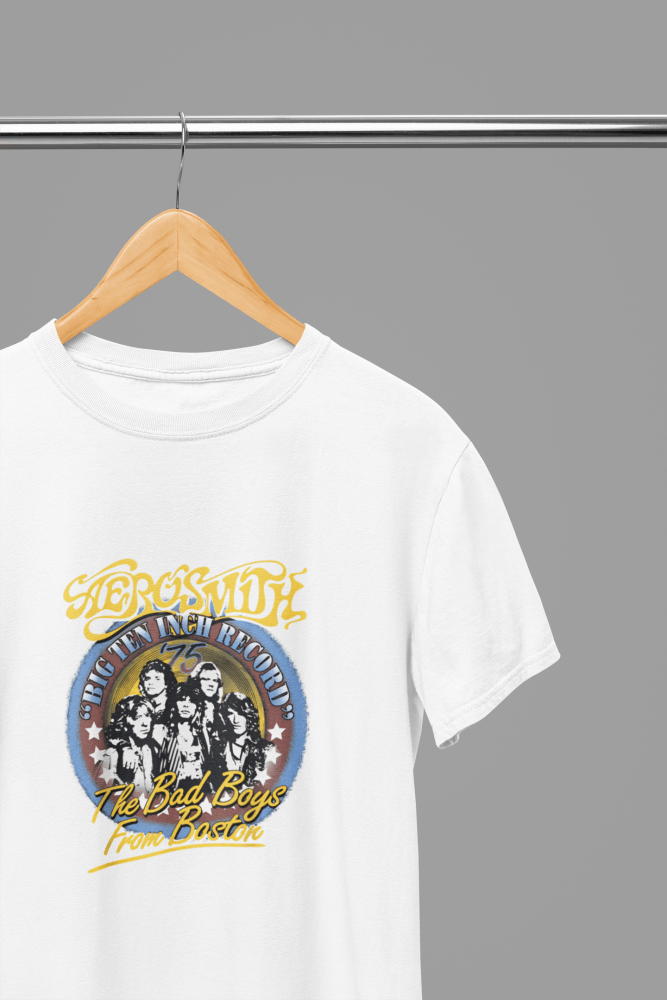 Aerosmith - The Bad Boys From Boston T-Shirt/Sweatshirt - Poster Kingz - S - T-Shirt - White