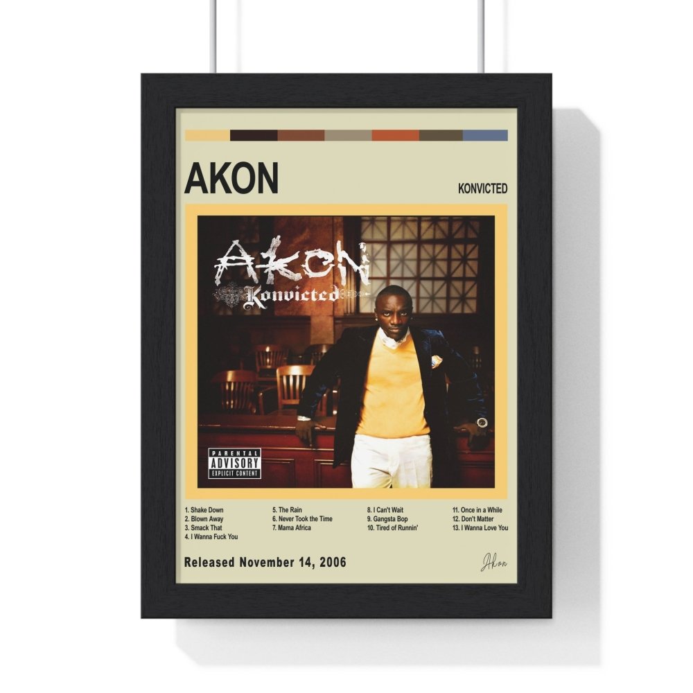 Akon - Konvicted Album Cover Poster - Poster Kingz