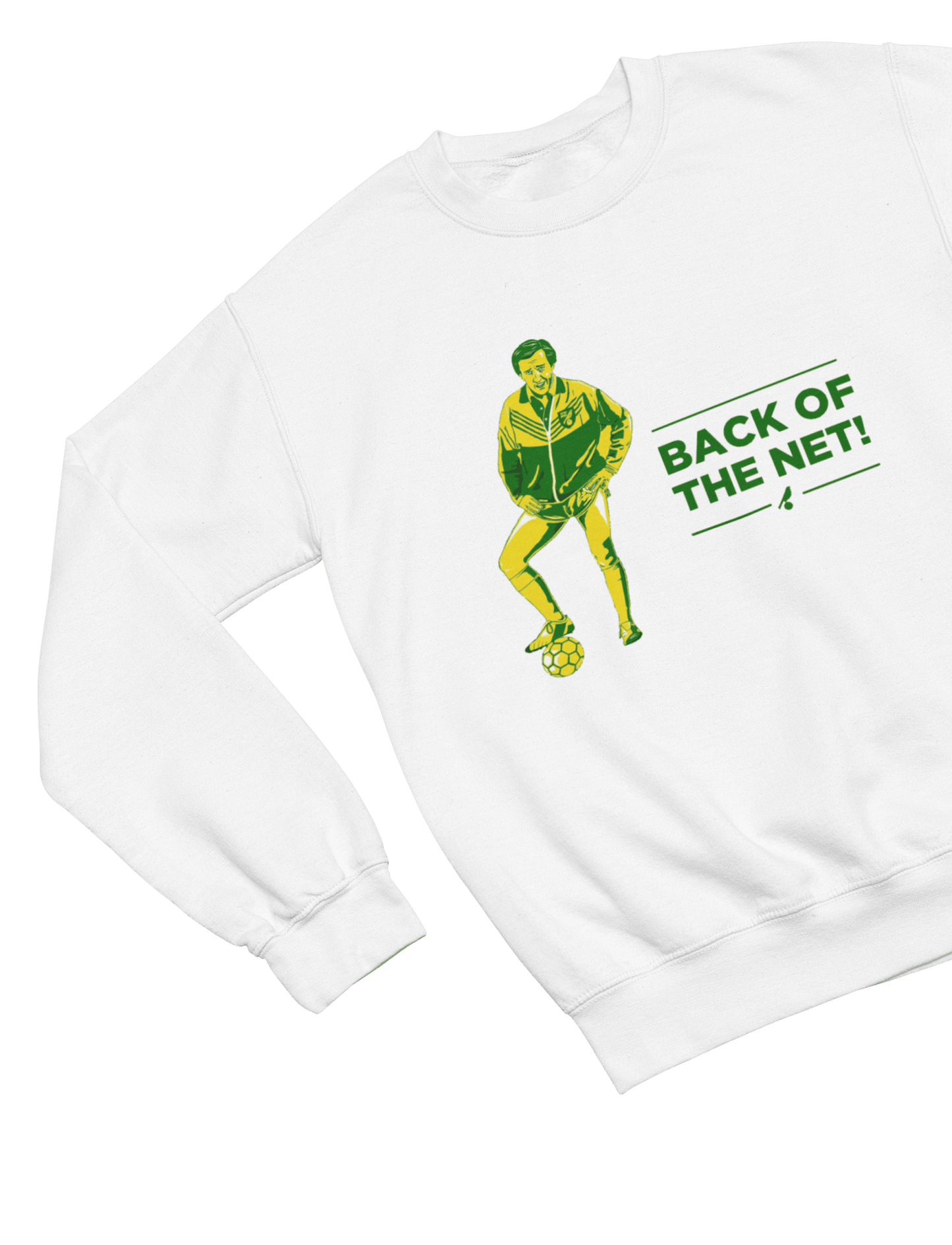Red t-shirt with Alan Partridge Back of the Net & Sweatshirt Parody wall display