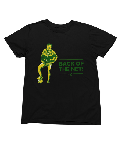 White t-shirt with Alan Partridge Back of the Net & Sweatshirt Parody