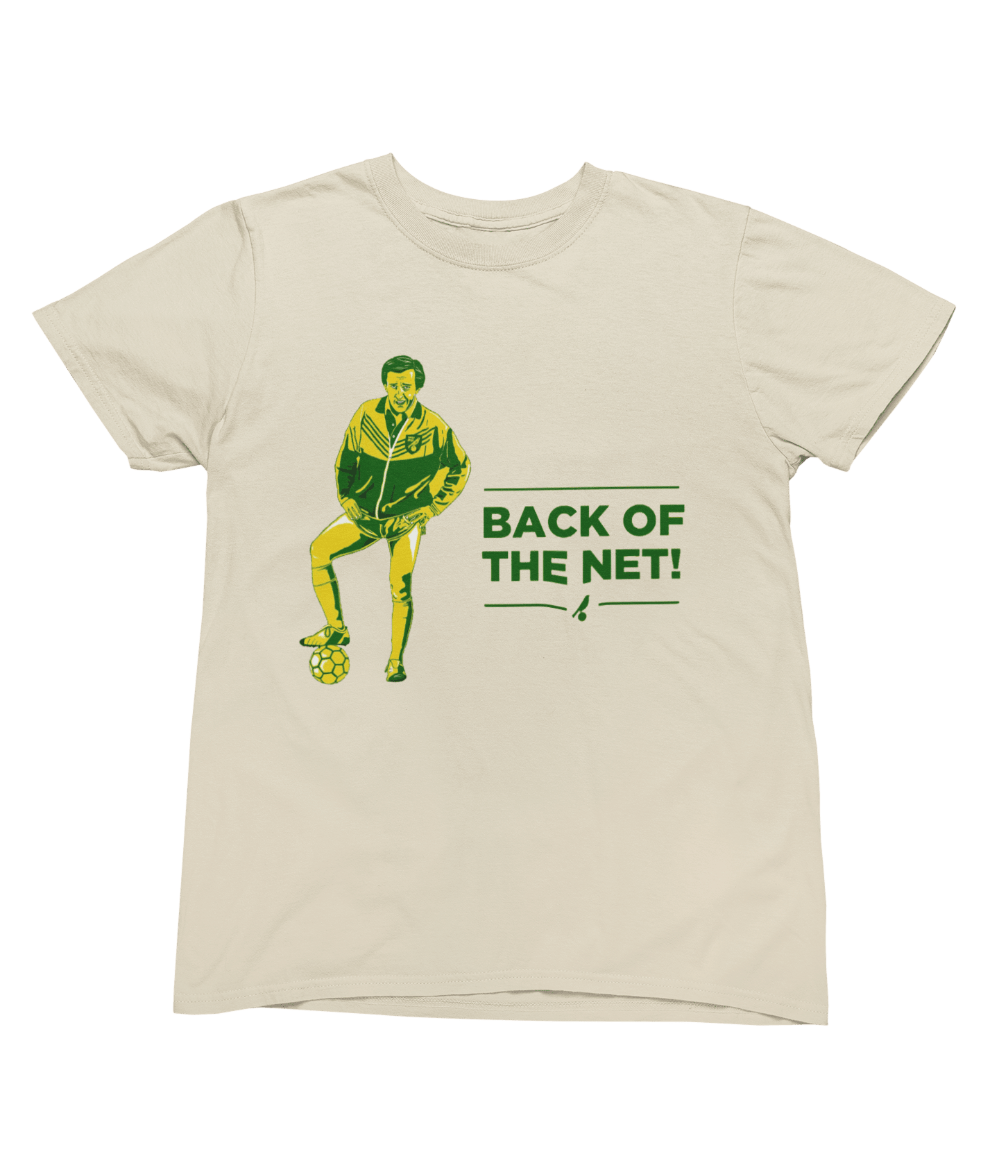 Sand t-shirt with Alan Partridge Back of the Net & Sweatshirt Parody close-up