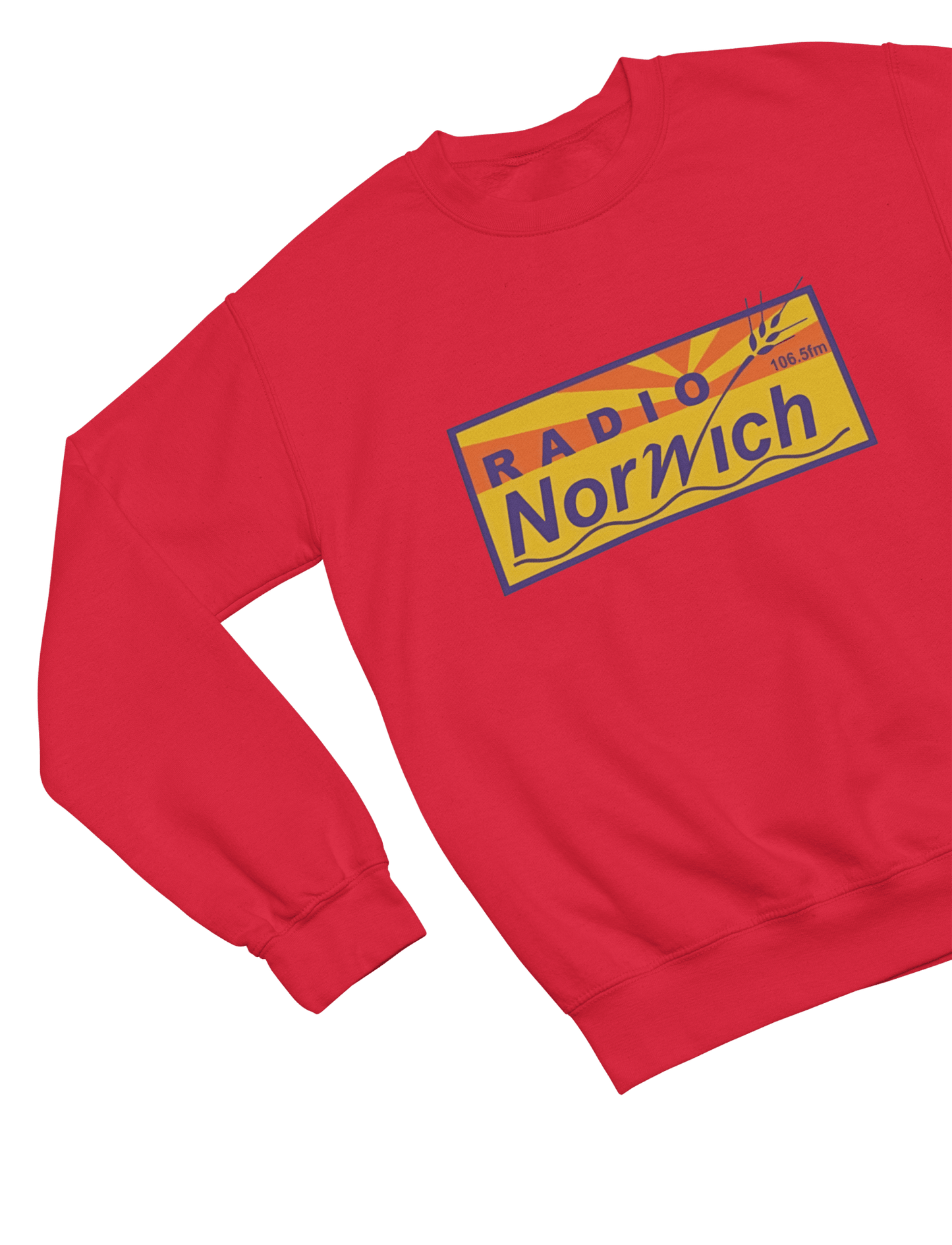Sand t-shirt with Alan Partridge Radio Norwich & Sweatshirt Parody close-up