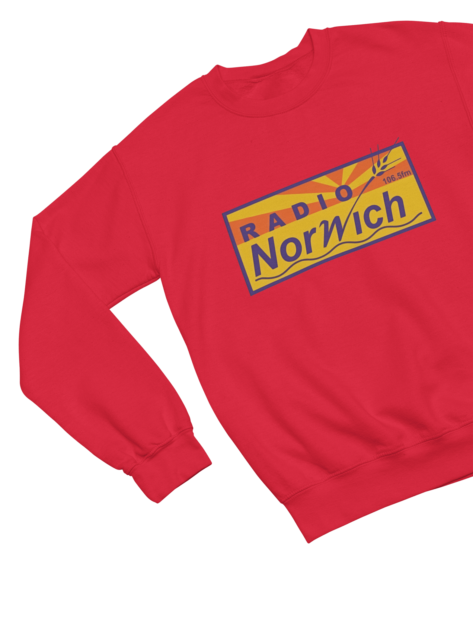 Sand t-shirt with Alan Partridge Radio Norwich & Sweatshirt Parody close-up