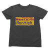 Blue t-shirt with Alan Partridge Radio Norwich & Sweatshirt Parody wall display