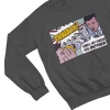 Red t-shirt with Alan Partridge Smell My Cheese Sweatshirt Parody Jumper close-up