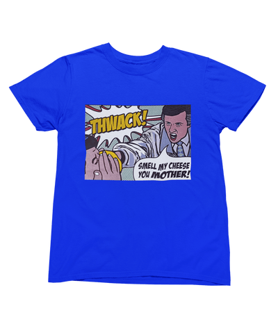 White t-shirt with Alan Partridge Smell My Cheese Sweatshirt Parody Jumper