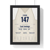 Alastair Cook The Oval 2018 Cricket Poster - 147 Final Test Jumper Print framed in a black frame, ready to hang