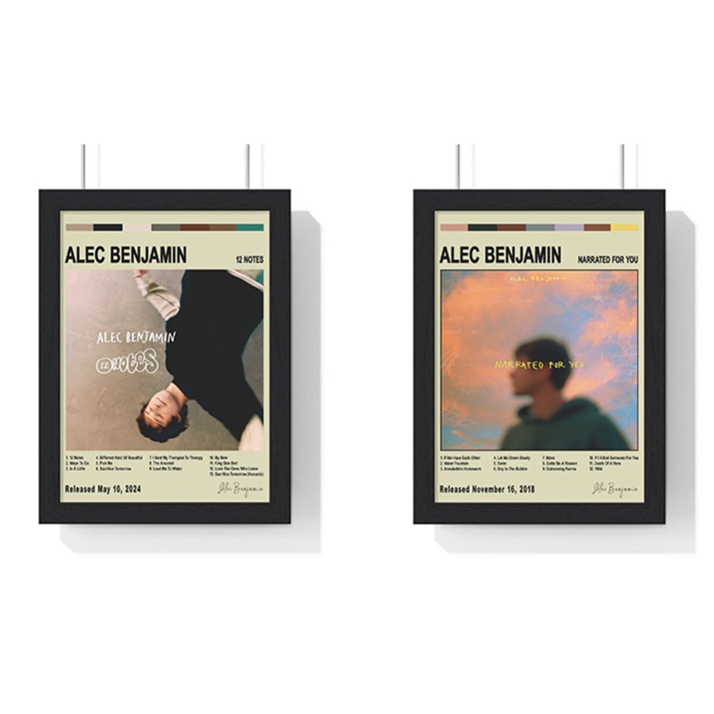 Alec Benjamin - Album Cover Poster - Poster Kingz - A5 (unframed) - Vintage - 12 Notes