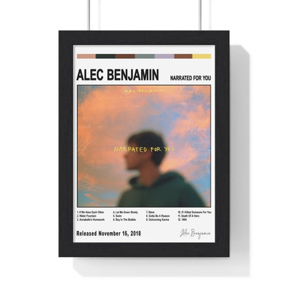 Alec Benjamin - Album Cover Poster - Poster Kingz - A5 (unframed) - White - Narrated for You