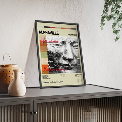 Alphaville - Forever Young Album Cover Poster - Poster Kingz - A5 (unframed) - White - 