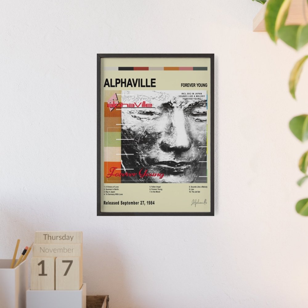 Alphaville - Forever Young Album Cover Poster - Poster Kingz - A5 (unframed) - White - 