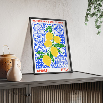 Framed Amalfi Italy Lemon Handpicked Sun Kissed Travel print