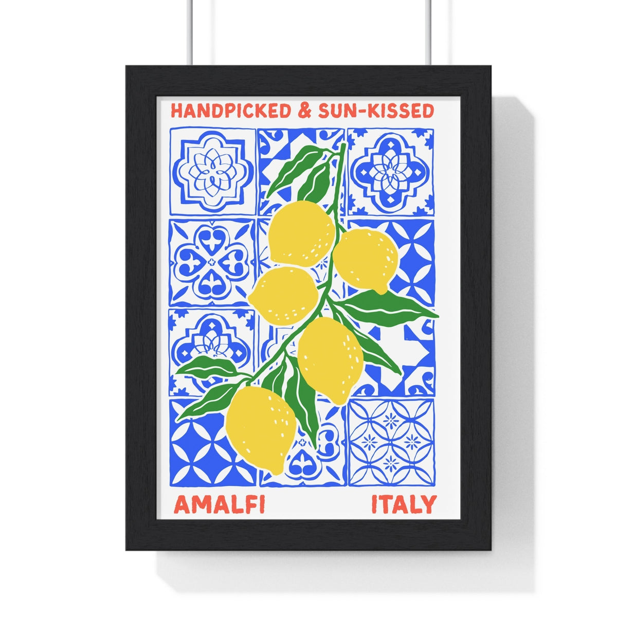Amalfi Italy Lemon Poster Handpicked Sun Kissed Travel Gift