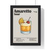 Framed Amaretto Sour cocktail poster