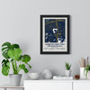 American Family Field map print framed on a living room wall