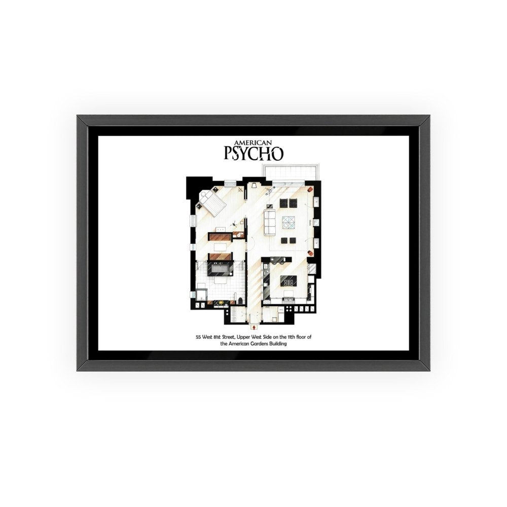 American Psycho Movie Apartment Floor Plan - Poster Kingz