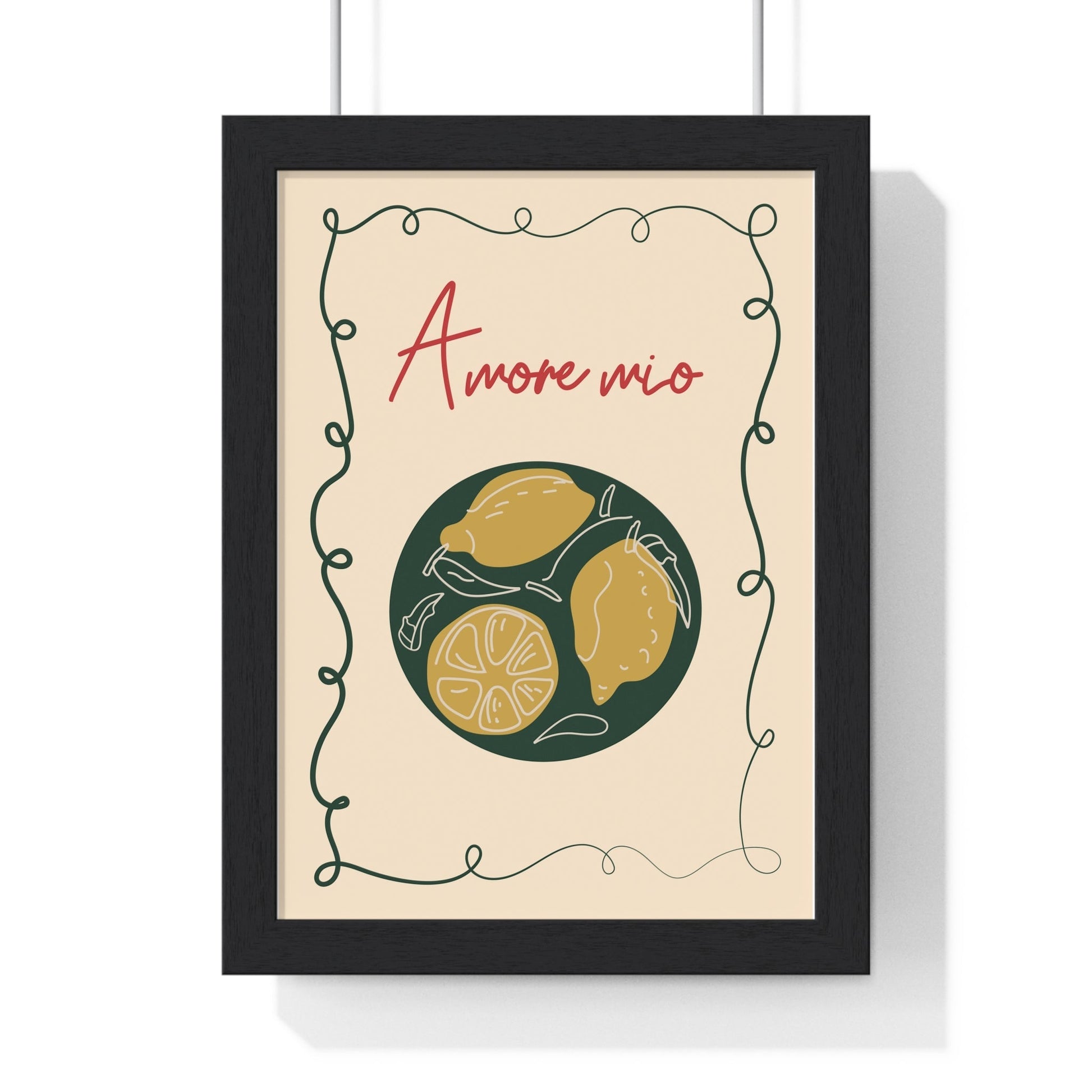 Framed Amore Mio Lemon kitchen print