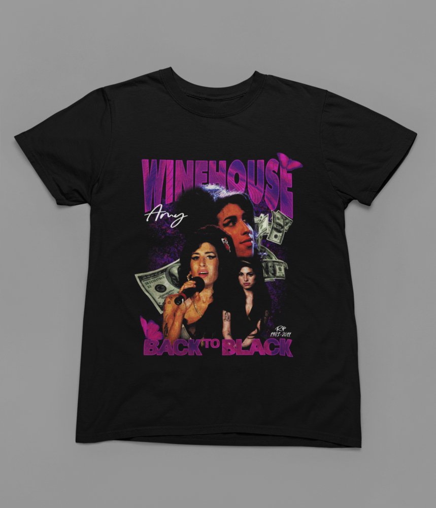 Amy Winehouse Back to Black T-Shirt - Poster Kingz