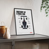 Anatomy of a Race Car print framed and leaning on a sideboard