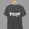Grey t-shirt with And You Know This Quote Friday Movie /Sweatshirt close-up