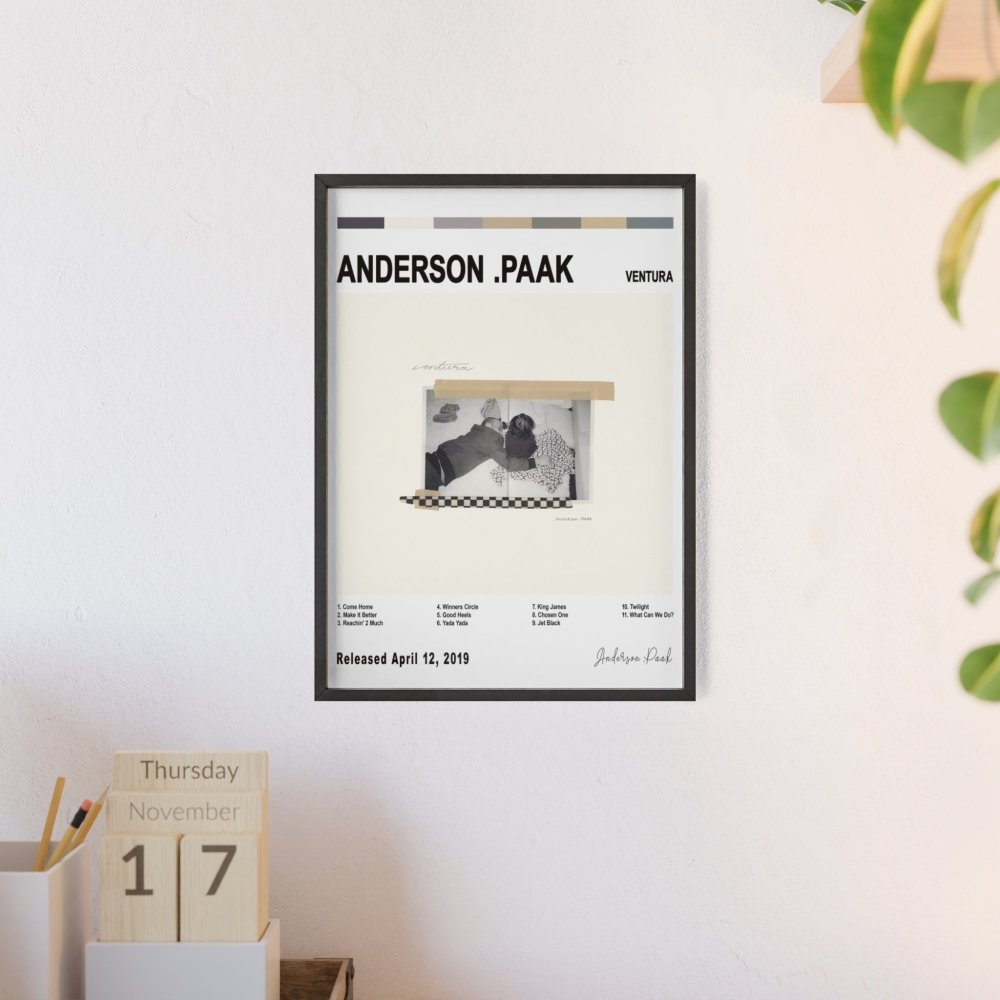 Anderson .Paak - Ventura Album Cover Poster - Poster Kingz - A5 (unframed) - White - 