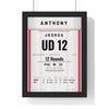 Joshua v Ruiz 2019 Boxing Poster framed in a black frame, ready to hang