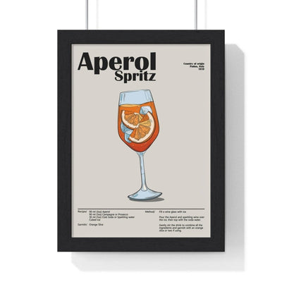 Framed Aperol Spritz cocktail poster