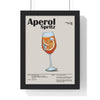 Aperol Spritz Cocktail Poster – Modern Bar Wall Art – Framed or Unframed