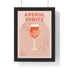 Framed Aperol Spritz - Cocktail For Home Bar Decor print
