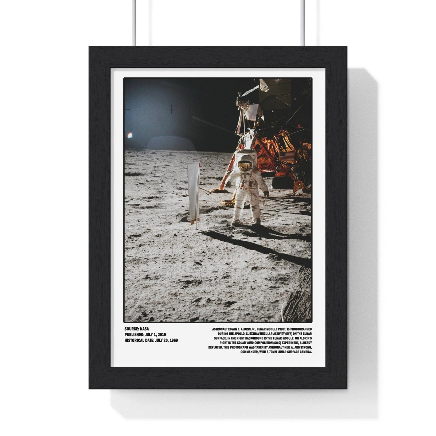 Framed Apollo 11 Moon Landing poster