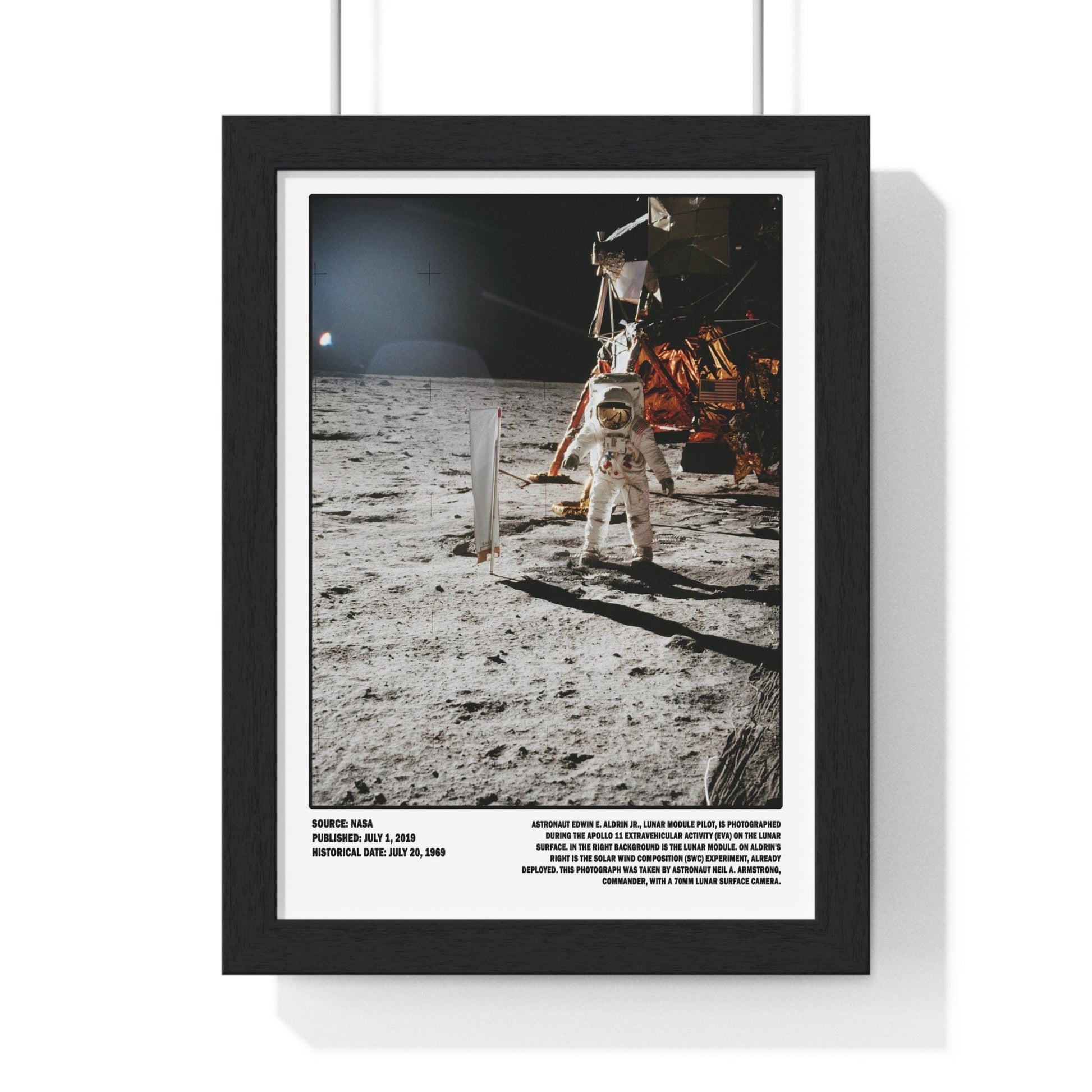 Framed Apollo 11 Moon Landing poster