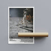 Framed Apollo 11 Moon Landing poster back view