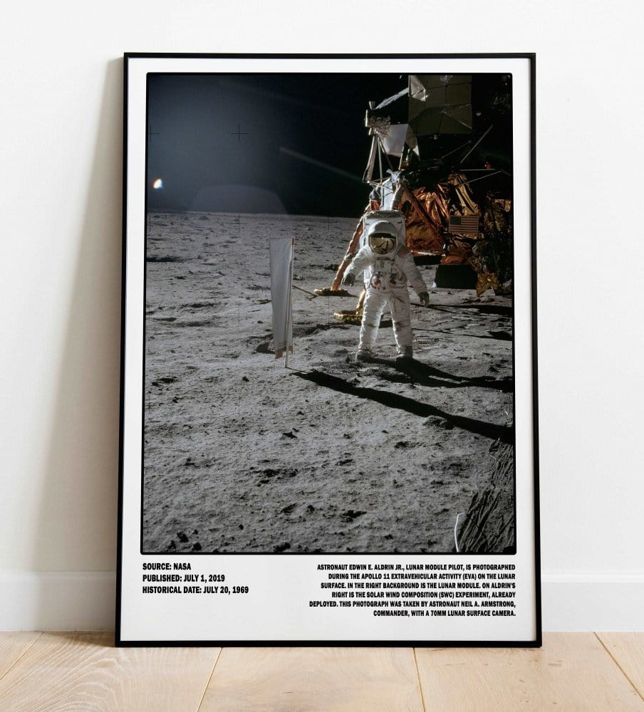 Framed Apollo 11 Moon Landing poster