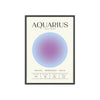 Framed Aquarius Astrology Chart poster close-up
