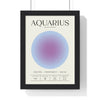 Framed Aquarius Astrology Chart poster