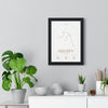 Framed Aquarius Minimalist Astrology Chart poster back view