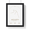 Framed Aquarius Minimalist Astrology Chart poster