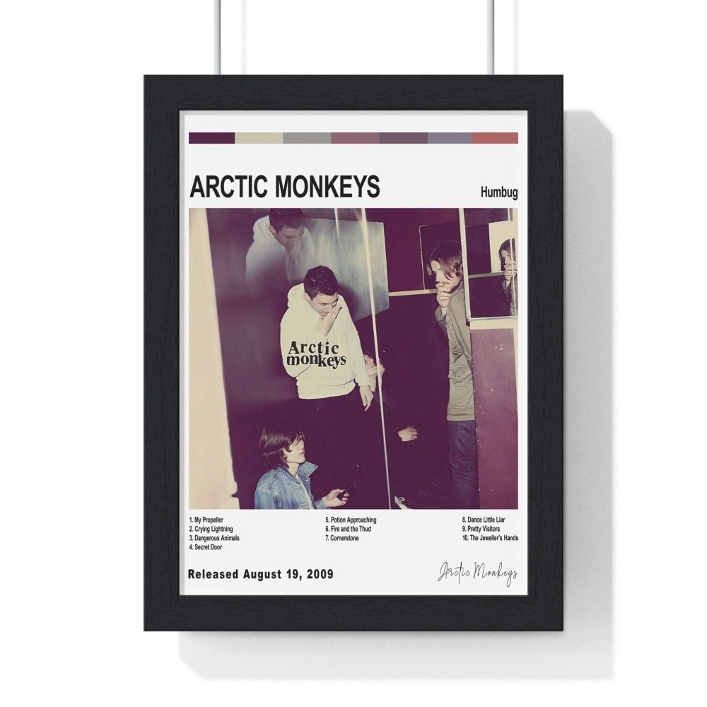 Arctic Monkeys Collection Album Poster - Poster Kingz - A5 (unframed) - Humbug (2009) - White - album_poster