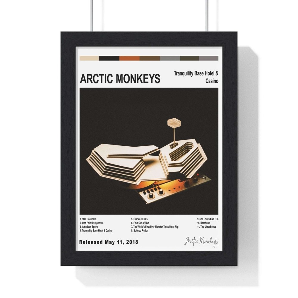 Arctic Monkeys Collection Album Poster - Poster Kingz - A5 (unframed) - Tranquility Base Hotel & Casino (2018) - White - album_poster