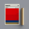 Framed Arsenal colour swatch print back view