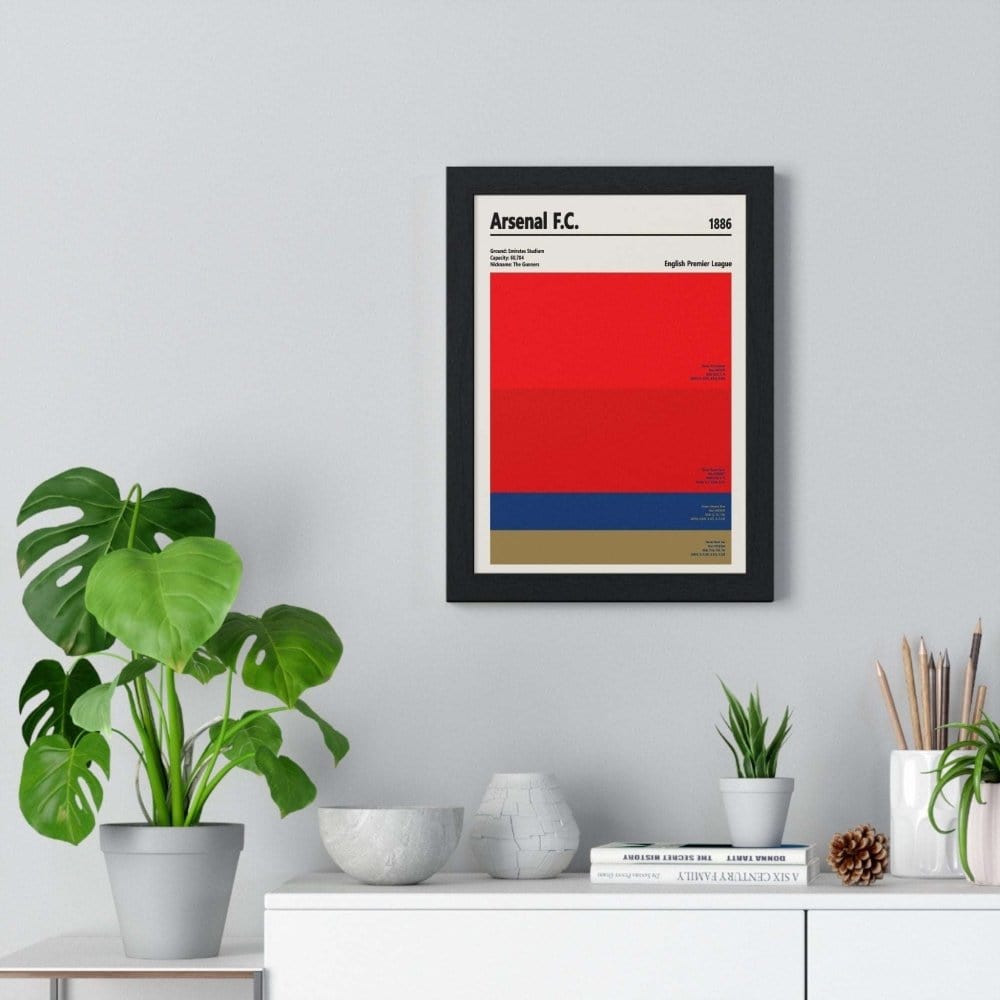 Framed Arsenal colour swatch print