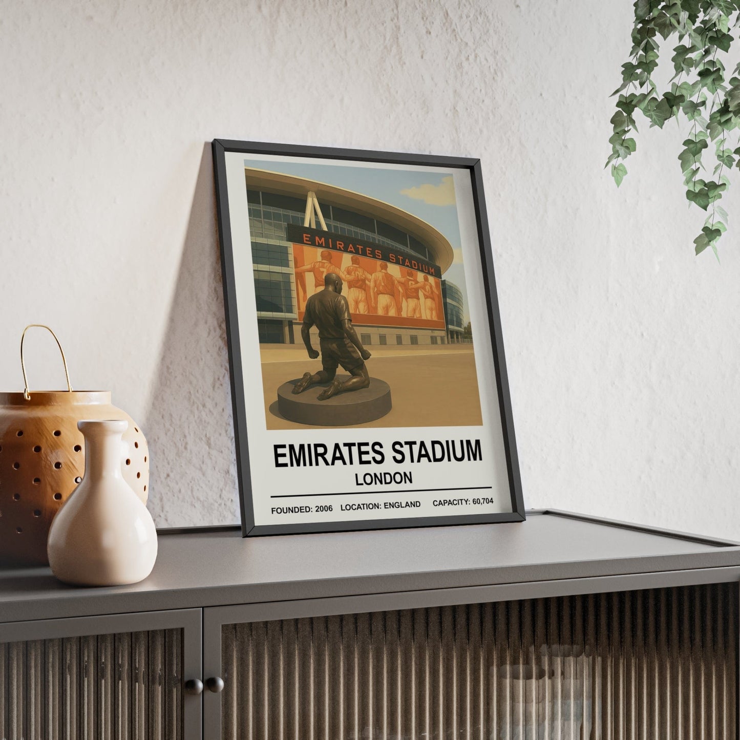 Framed Arsenal Emirates Stadium poster